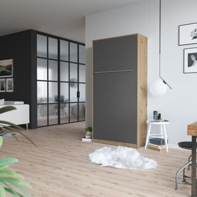 Thumbnail: Smartbett opklapbed verticaal 90 x 200