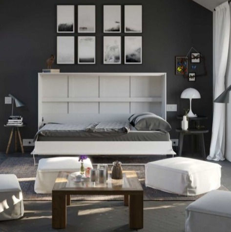 Thumbnail: Smartbett opklapbed horizontaal 120 x 200 wit