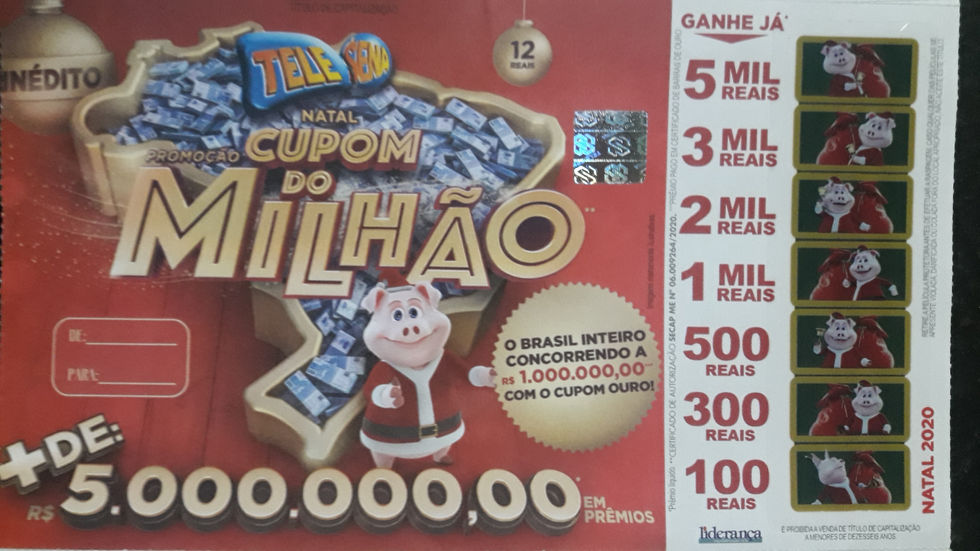 TELE SENA DE NATAL 2020 - PROMOÇÃO CUPOM DO MILHÃO