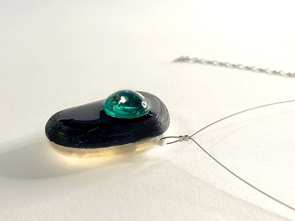 Thumbnail: Small Black Pebble Necklace