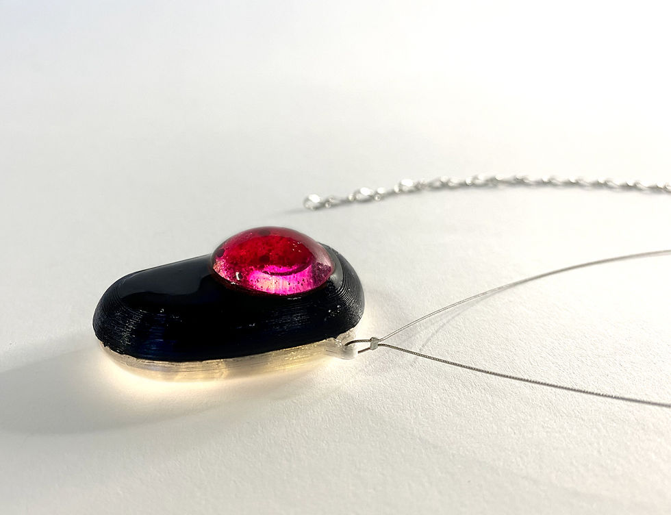 Thumbnail: Small Black Pebble Necklace