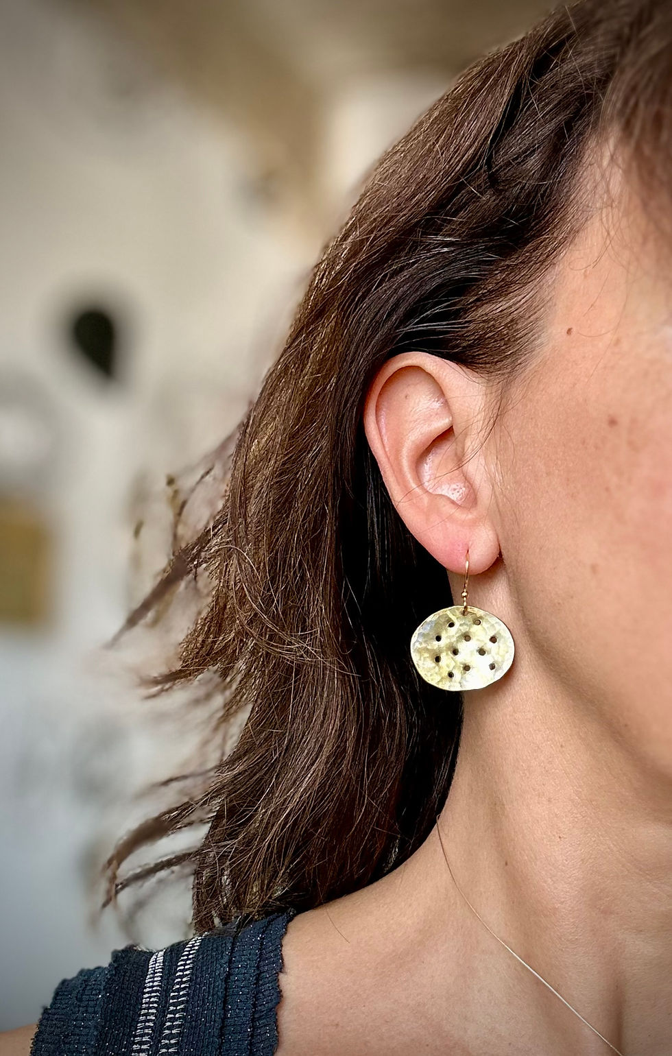Thumbnail: Shiny Pebbles with Dots - Earrings