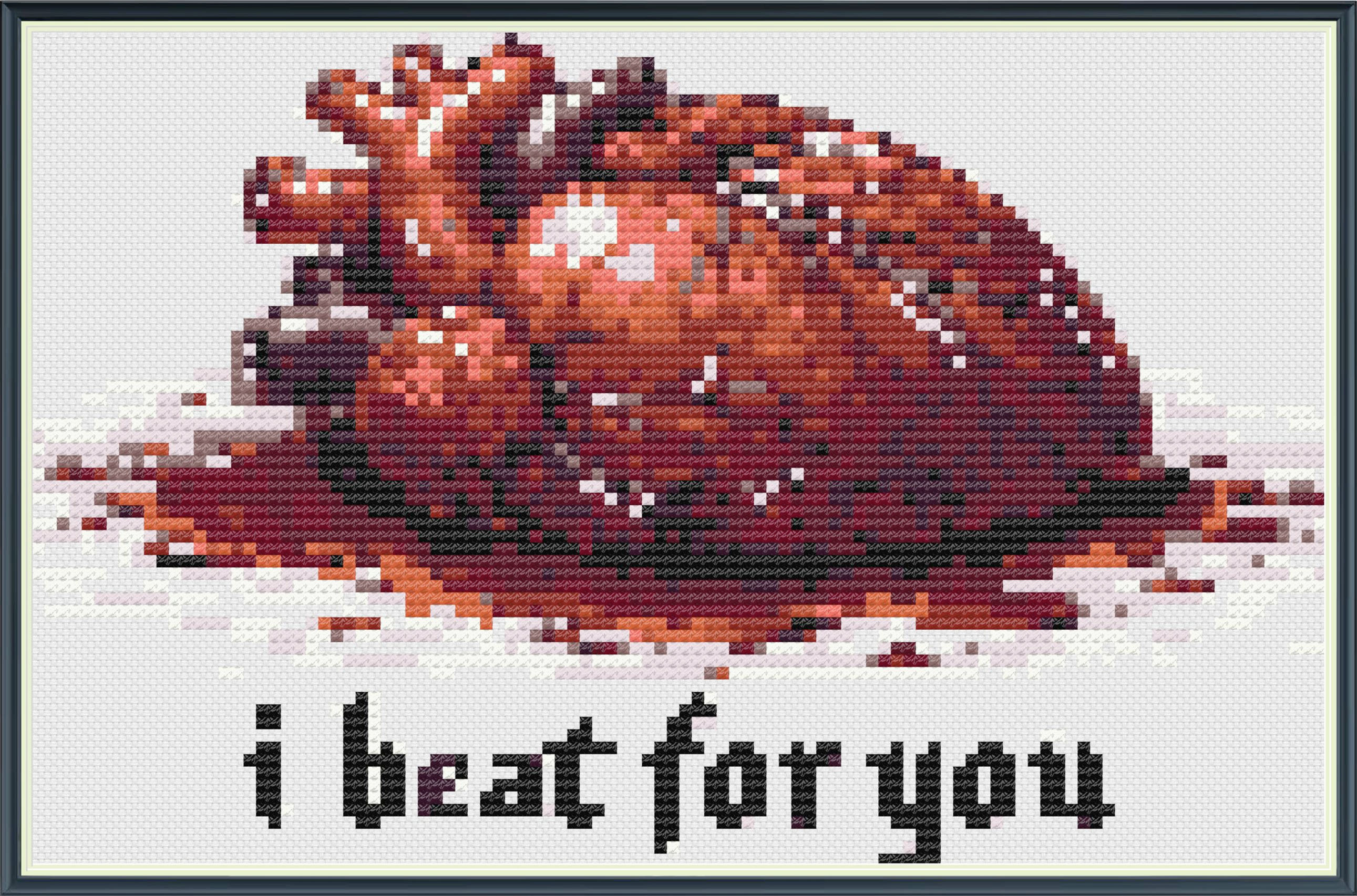 Anatomical Heart Needlepoint Digital Chart