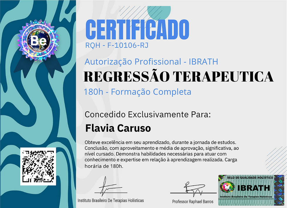 Flavia Caruso CERTIFICADO REGRESSÃO