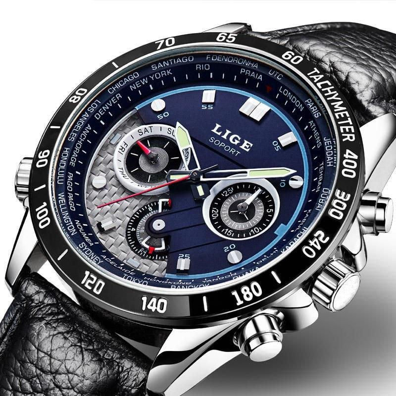 תמונה ממוזערת: Relojes LIGE Mens Watches Brand Luxury Men Military Sport Luminous Wristwatch