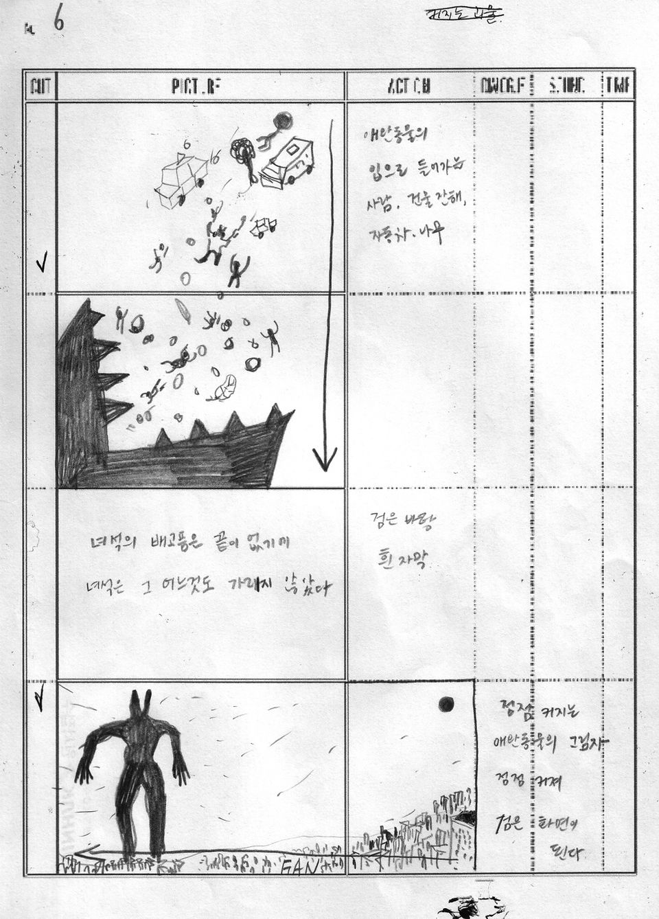 <평범한 식사> 스토리보드