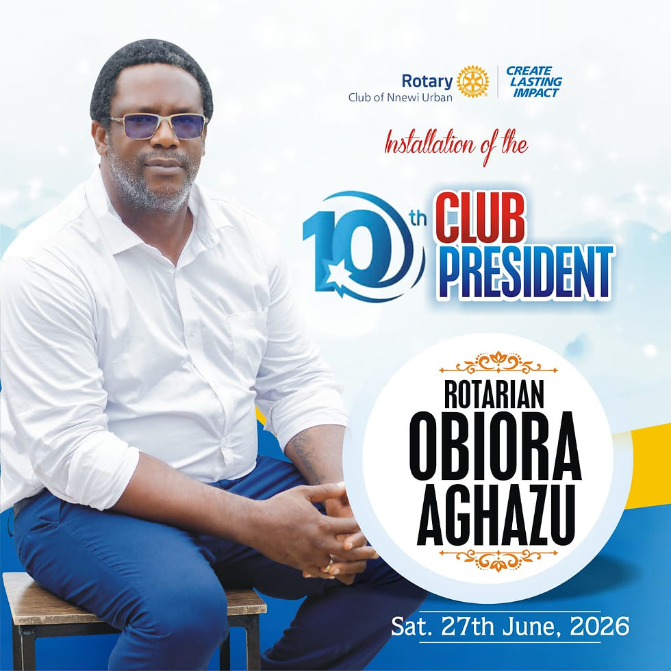 Installation of the 10th president of the Rotary club of Nnewi  Urban