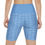 Thumbnail: Workout Shorts with Uplifting Floral Design - Light Blue and White