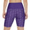 Thumbnail: Workout Shorts with Uplifting Floral Design - Purple and Black