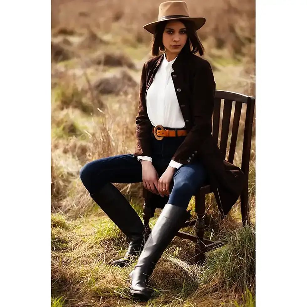 Thumbnail: Luxury Women's Leather Wood Belt Fuji Happiness 308