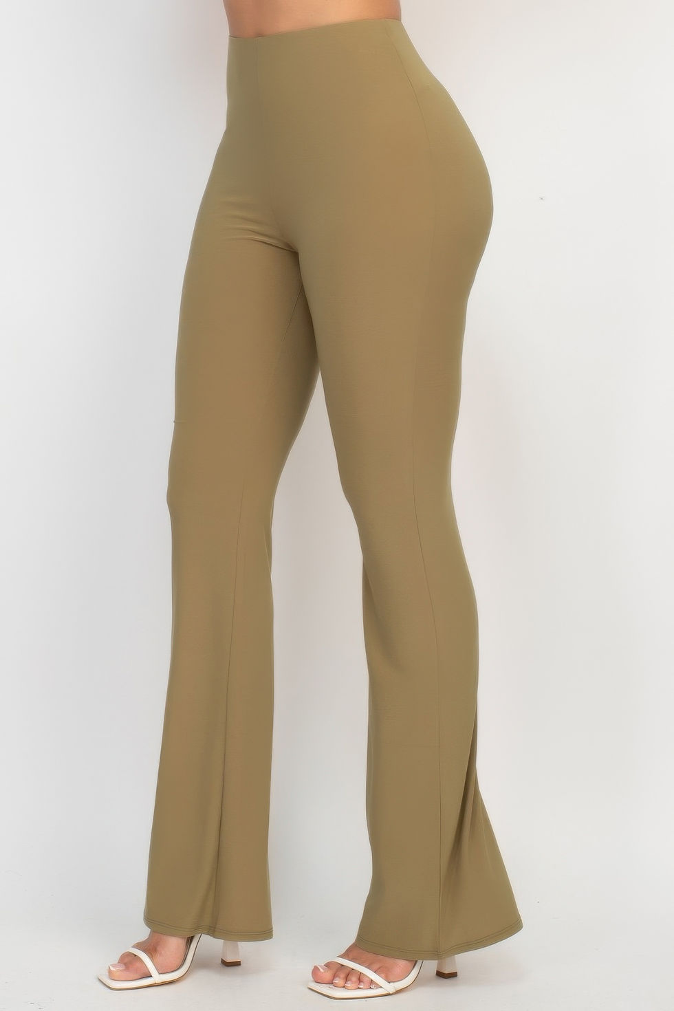 Thumbnail: Fit And Flare Elastic Casual Pants