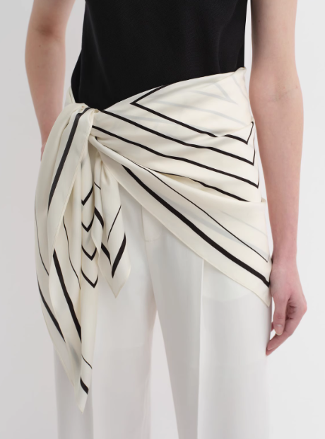 Thumbnail: Stretch Silk Original Geometric Print Silk Scarf