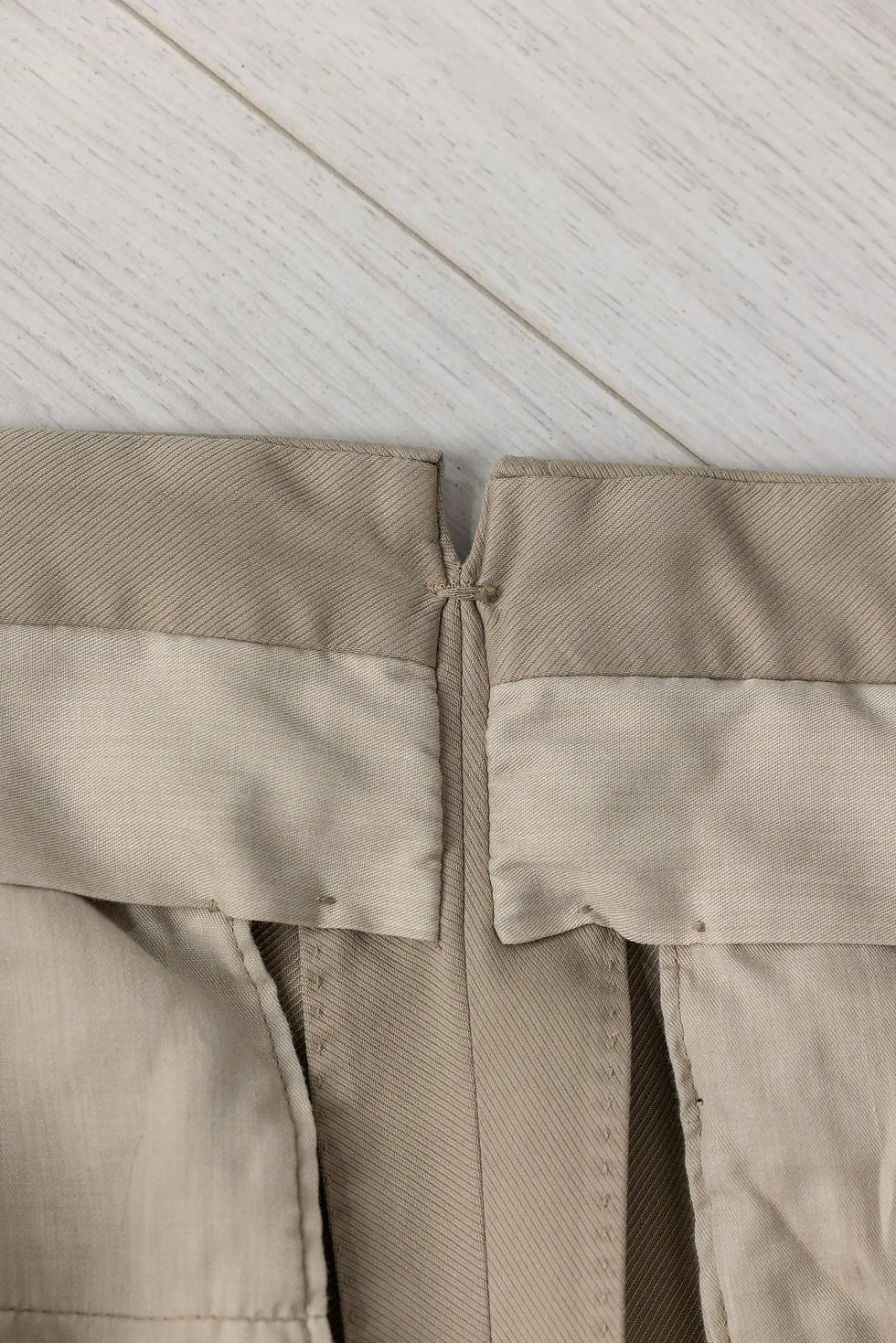 Thumbnail: Autumn Winter Beige Cotton and Modal Chino Trousers