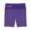 Thumbnail: Workout Shorts with Uplifting Floral Design - Purple and Black