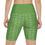 Thumbnail: Workout Shorts with Uplifting Floral Design - Light Green and White