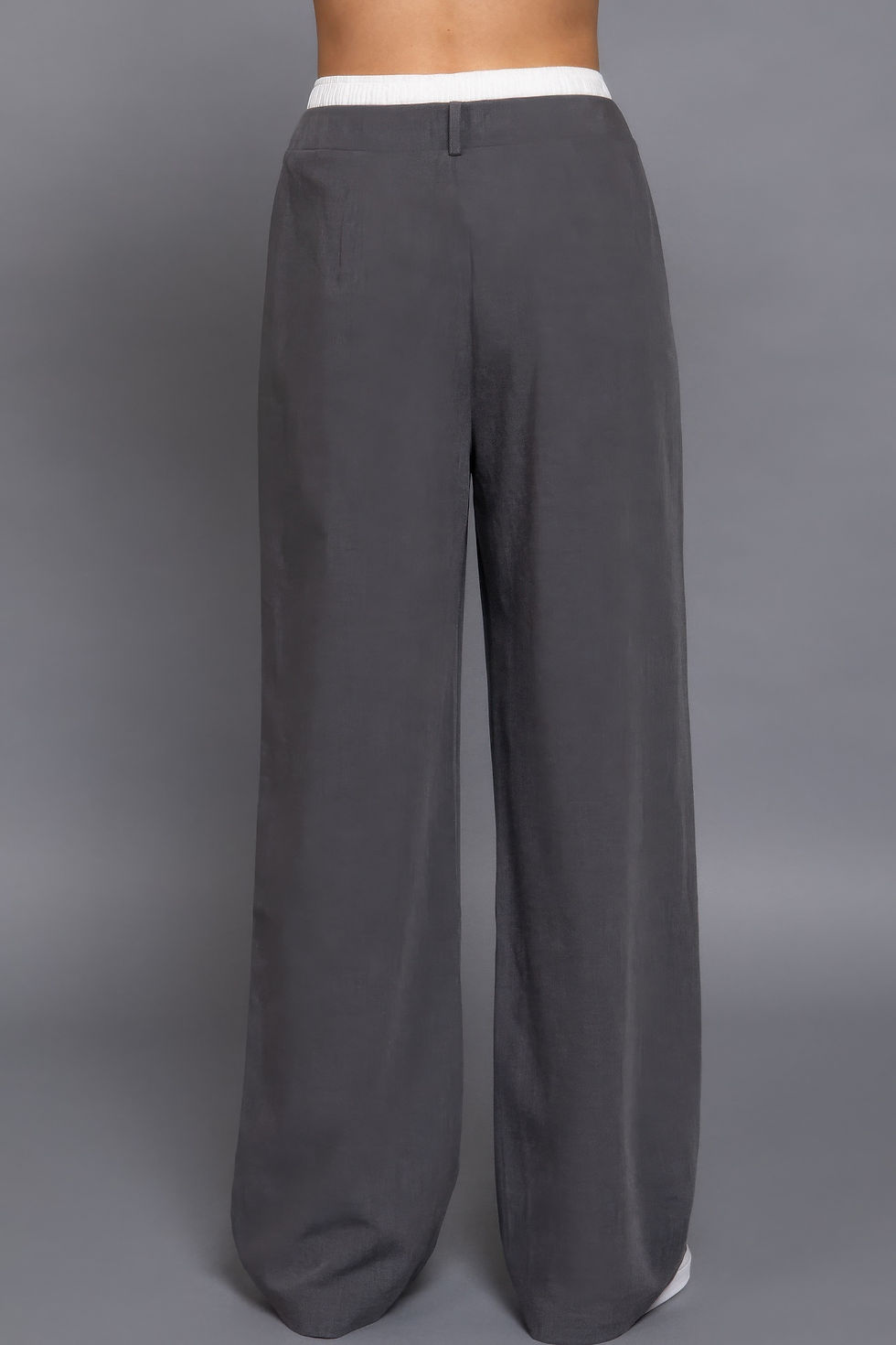 Thumbnail: Contrast Waist Boxer Straight Long Pants     