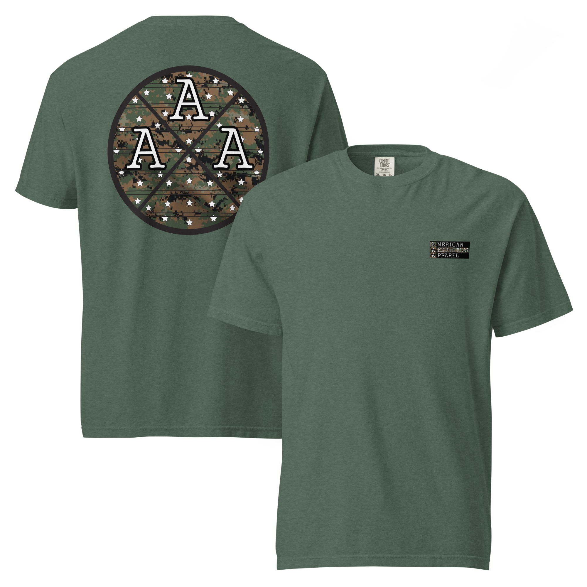 Three A's Logo - Camo Line - MARPAT Jungle - Shirt