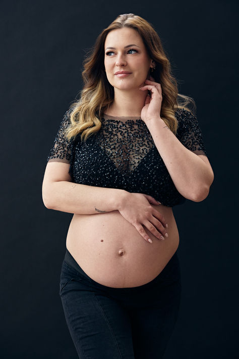 Zwangerschapsshoot - Leuven - studioportret