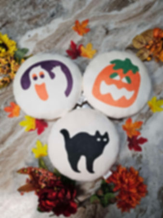 Kawaii Halloween Sugar Cookie Plush | Pumpkin & Ghost | Break & Bake Cookies