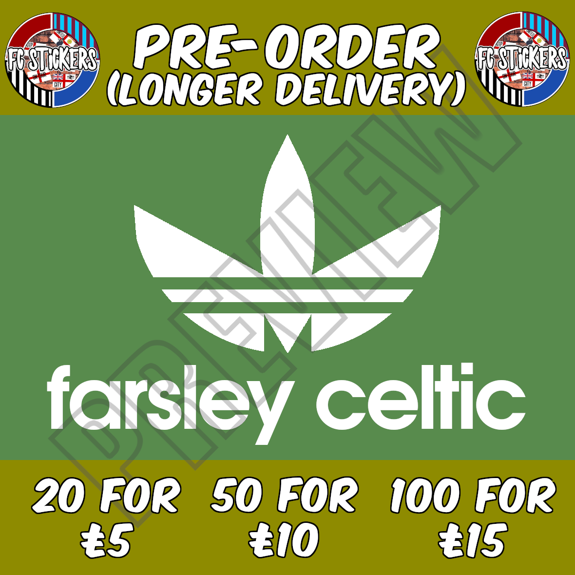 Farsley Celtic Adi Stripes