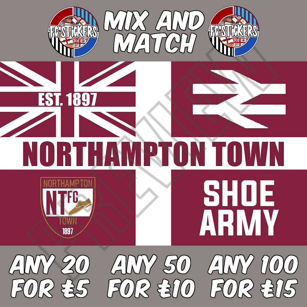 Northampton Town St. George Claret & White