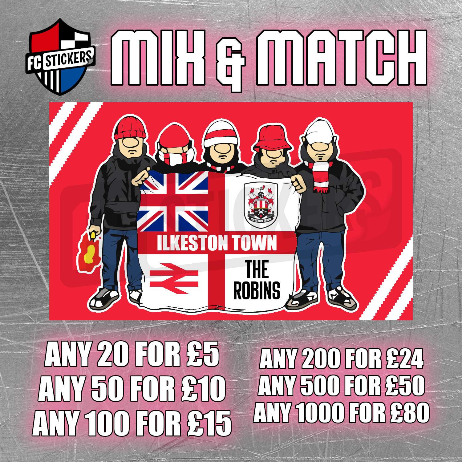 Ilkeston Town Flag Hooligans