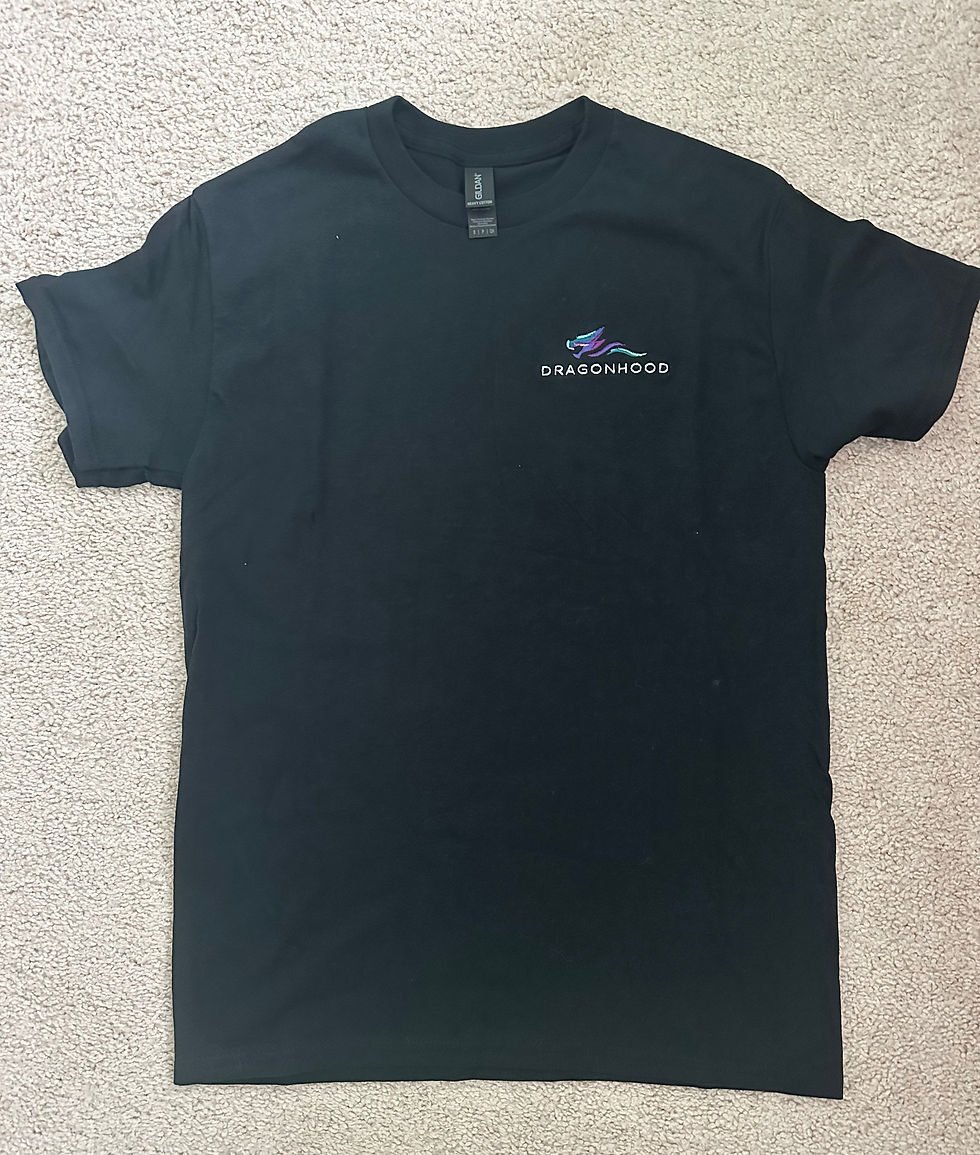 Thumbnail: Black T-Shirt with Full Color Embroidered Logo