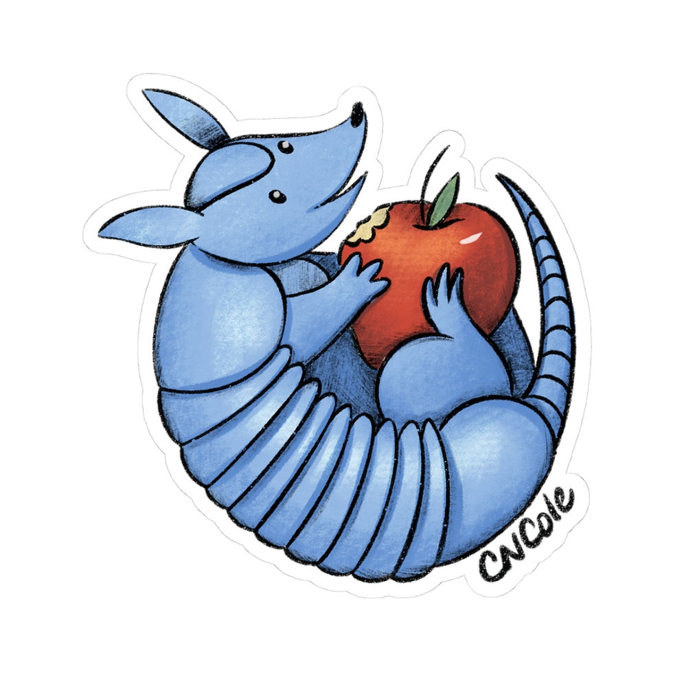 Thumbnail: Arnald the Armadillo has an Appetite for Apples Sticker