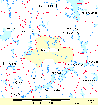 Rajakartta: Mouhijärvi