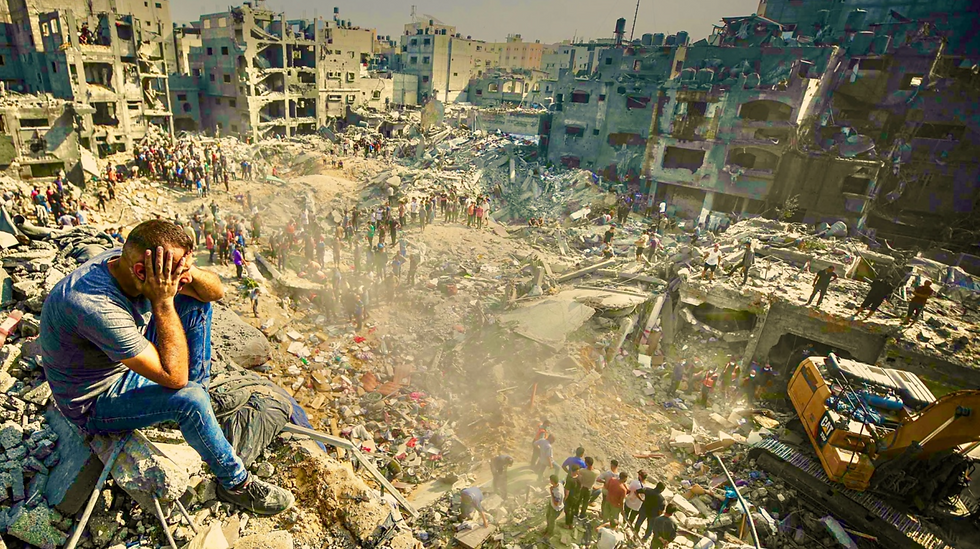 The destruction of Gaza, Palestine; Image credit: CNN.