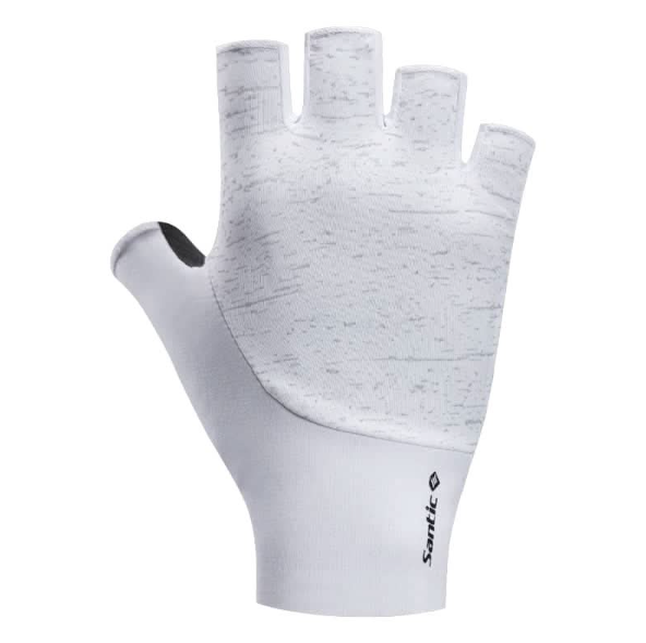 Santic Byron Integrated Reflective Gloves White