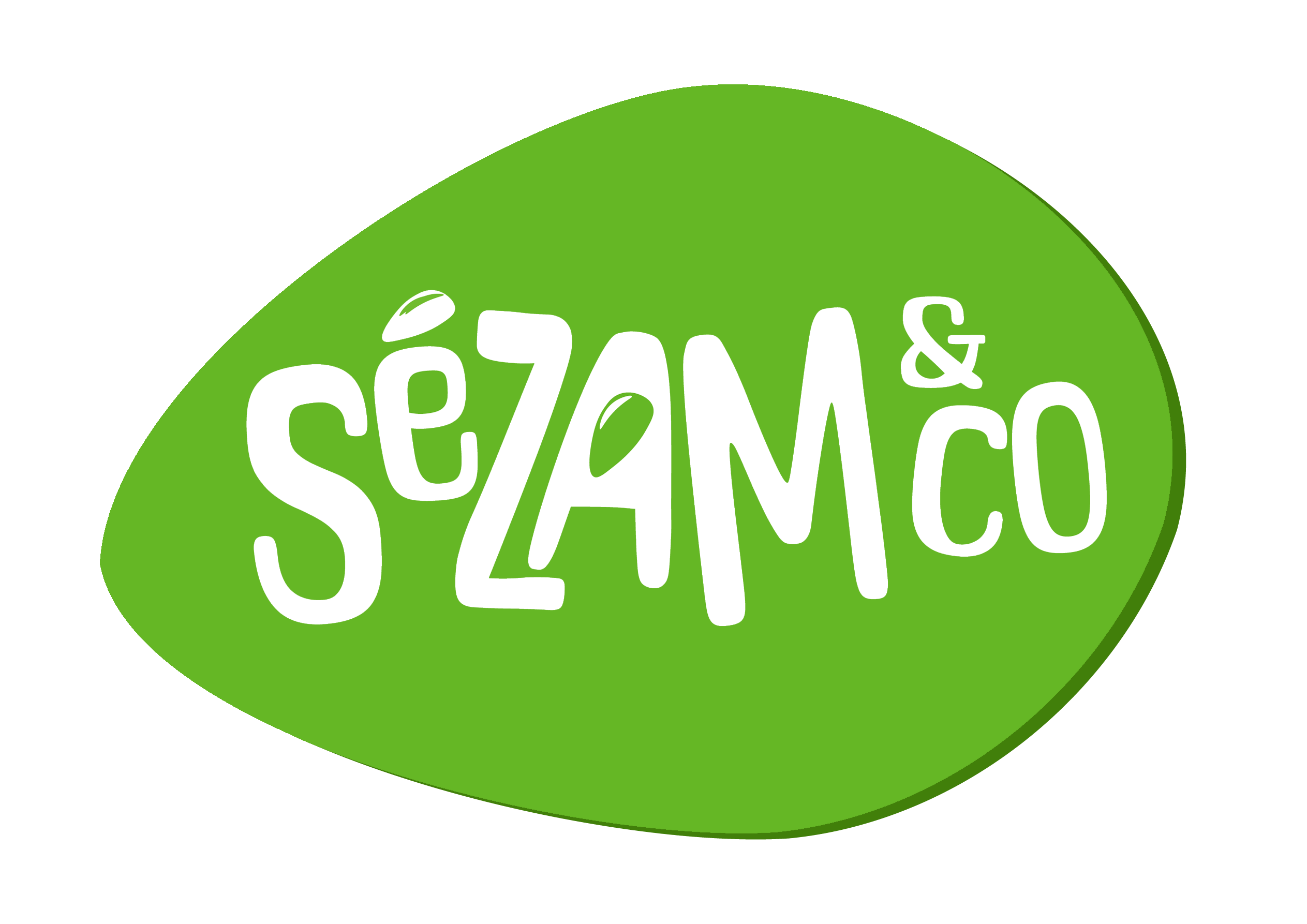 Logo Sézam&Co en blanc sur fond vert