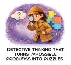 Detective thinking that turns impossible problems into puzzles 
