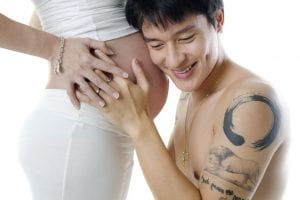 Couple happy they concieve