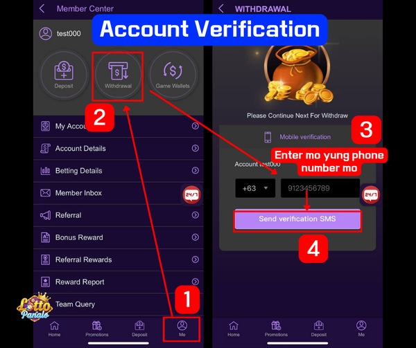 lotto panalo Identity Verification step