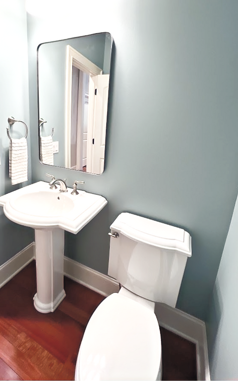 Painted bathroom