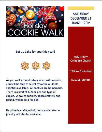 2024 Holiday Cookie Walk flyer