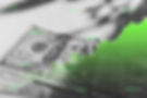 Graph overlaid on a hundred-dollar bill shows an upward trend with green arrows and numbers on a grid, conveying financial growth.