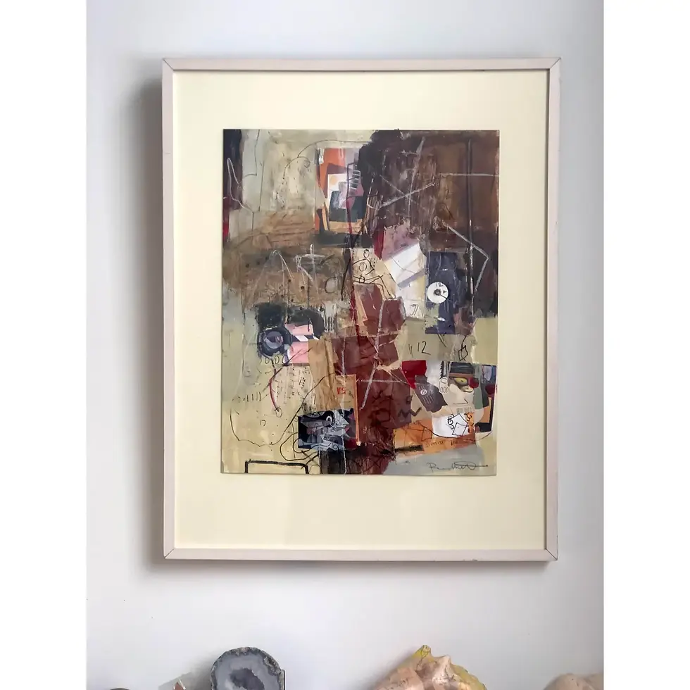 Thumbnail: “Art & Music” by Ellen Reinkraut Contemporary Abstract Mixed-Media Collage Paint