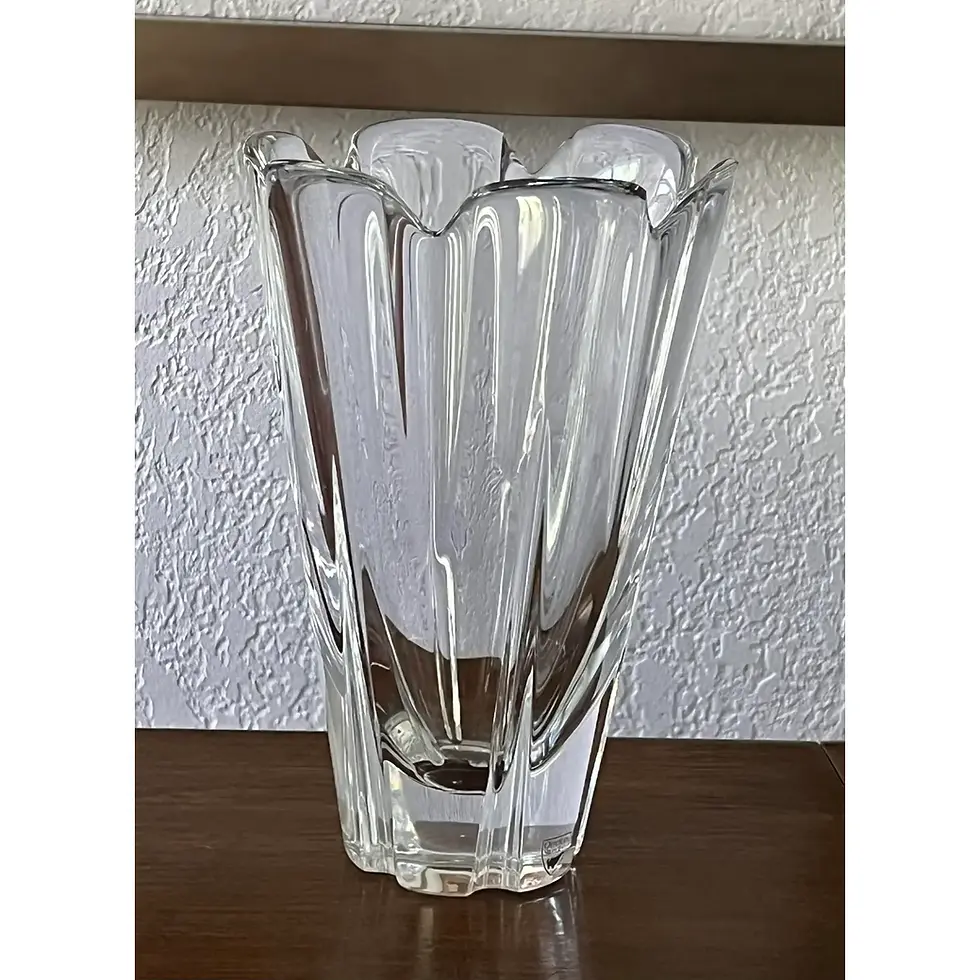 Thumbnail: Late 20th Century Crystal Vase by Orrefors of Sweden