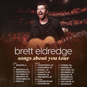 Brett Eldredge Announces 'Songs About You Tour'
