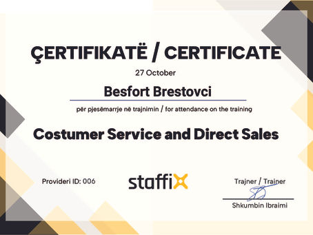 Customer Service and Direct Sales 