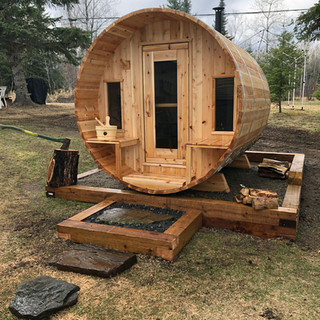Tranquility porch with wood burner