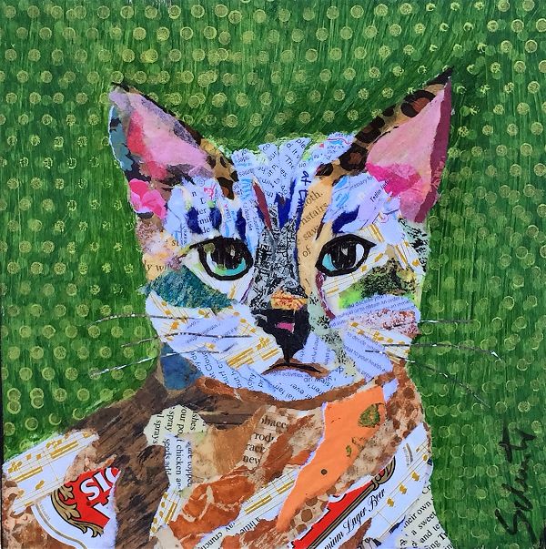 Kitty green background SOLD!!