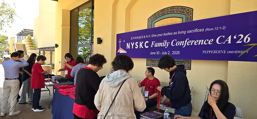 "영적 예배를 회복하라", Nyskc Fmaily Conference CA'26 ....Pepperdine University에 막바지 준비에 박차....등록 받아...켈리포니아 말리부에서(1)