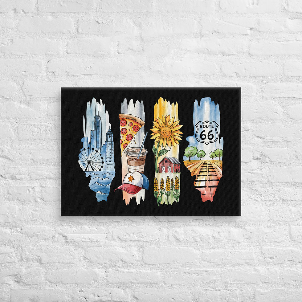 Thumbnail: Illinois Icons - Chicago, Route 66 & Heartland Views Canvas