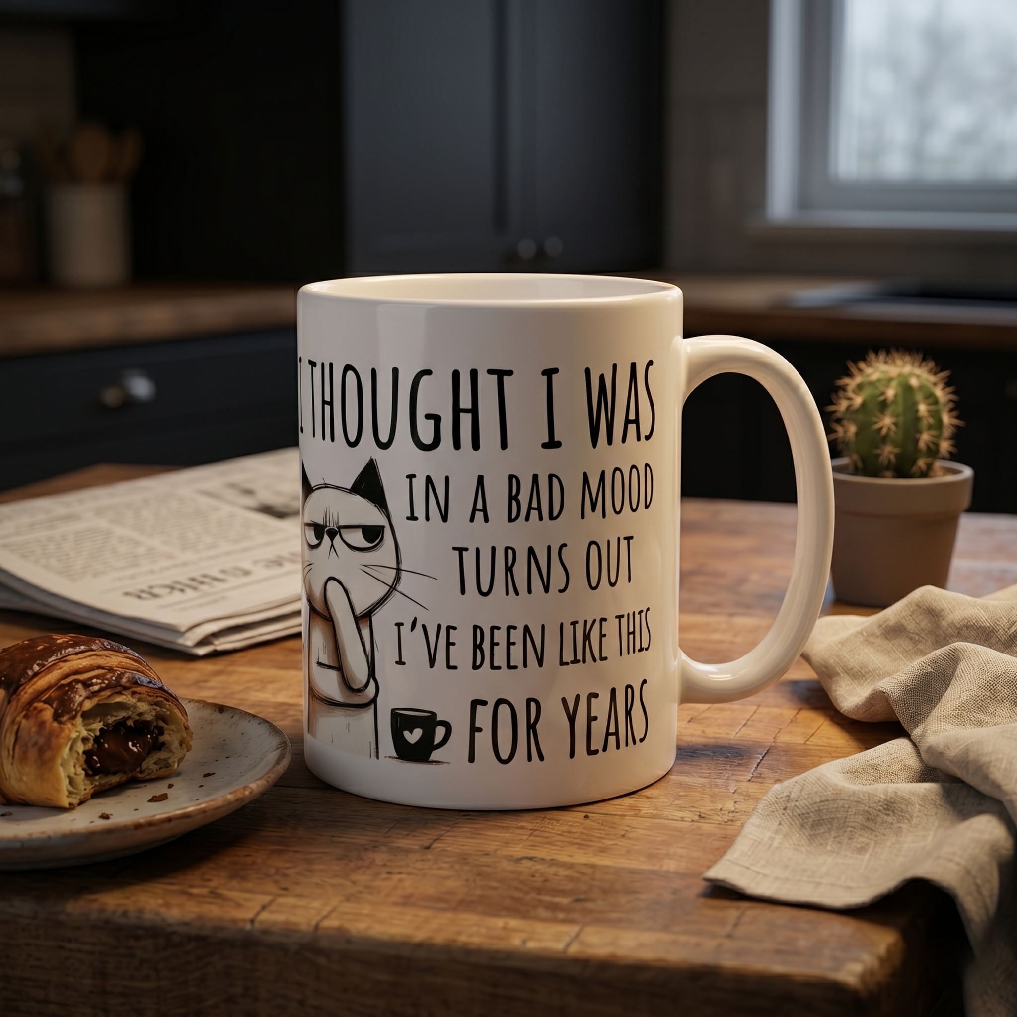 Grumpy Cat Humor I’ve Been Like This for Years Coffee Mug