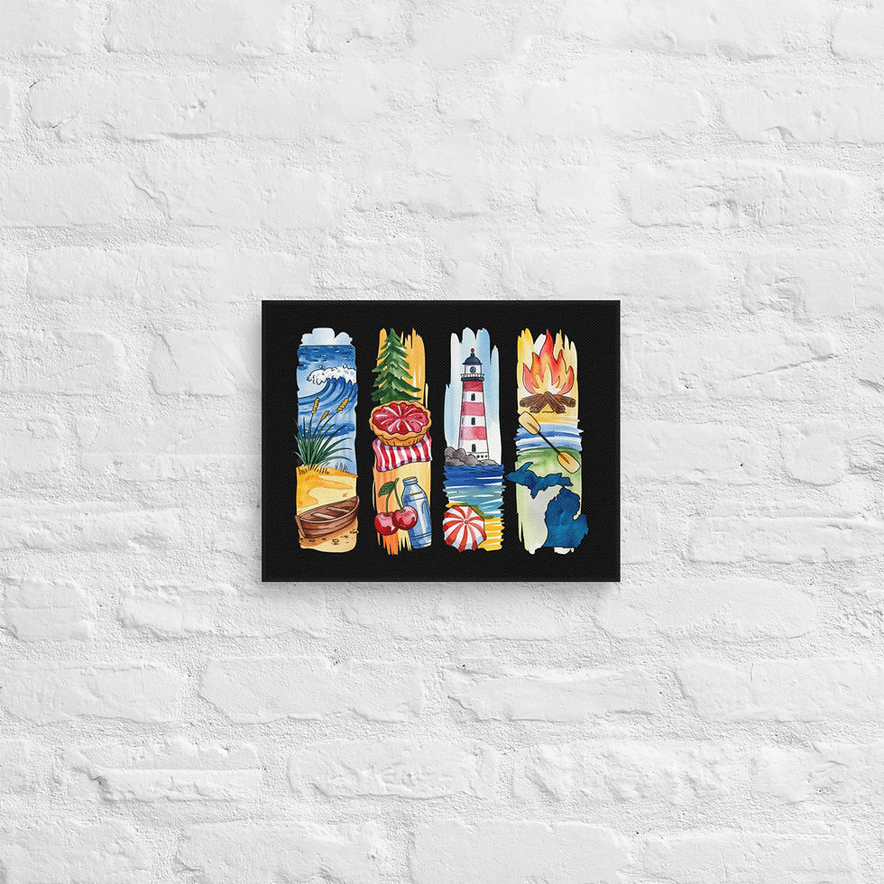 Thumbnail: Michigan - Great Lakes, Forests & Scenic Beauty Canvas
