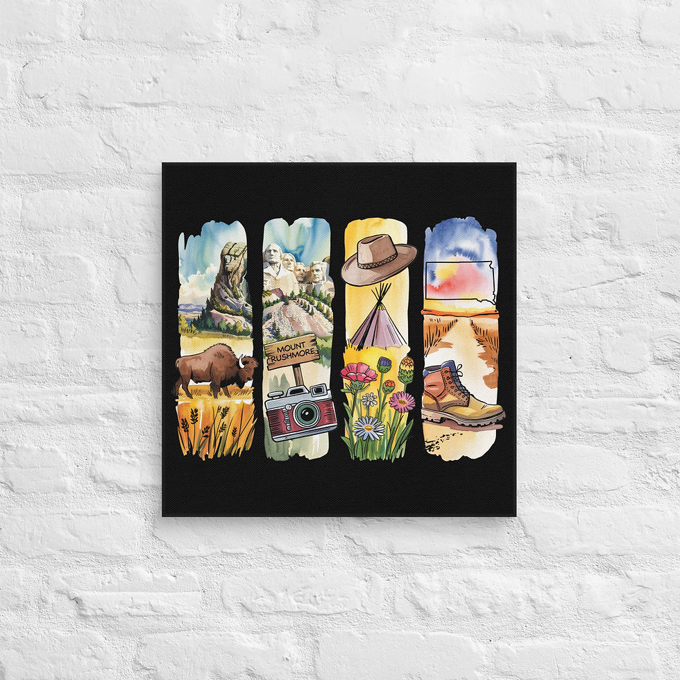 Thumbnail: South Dakota Spirit - Rushmore, Plains & Wild Beauty Canvas