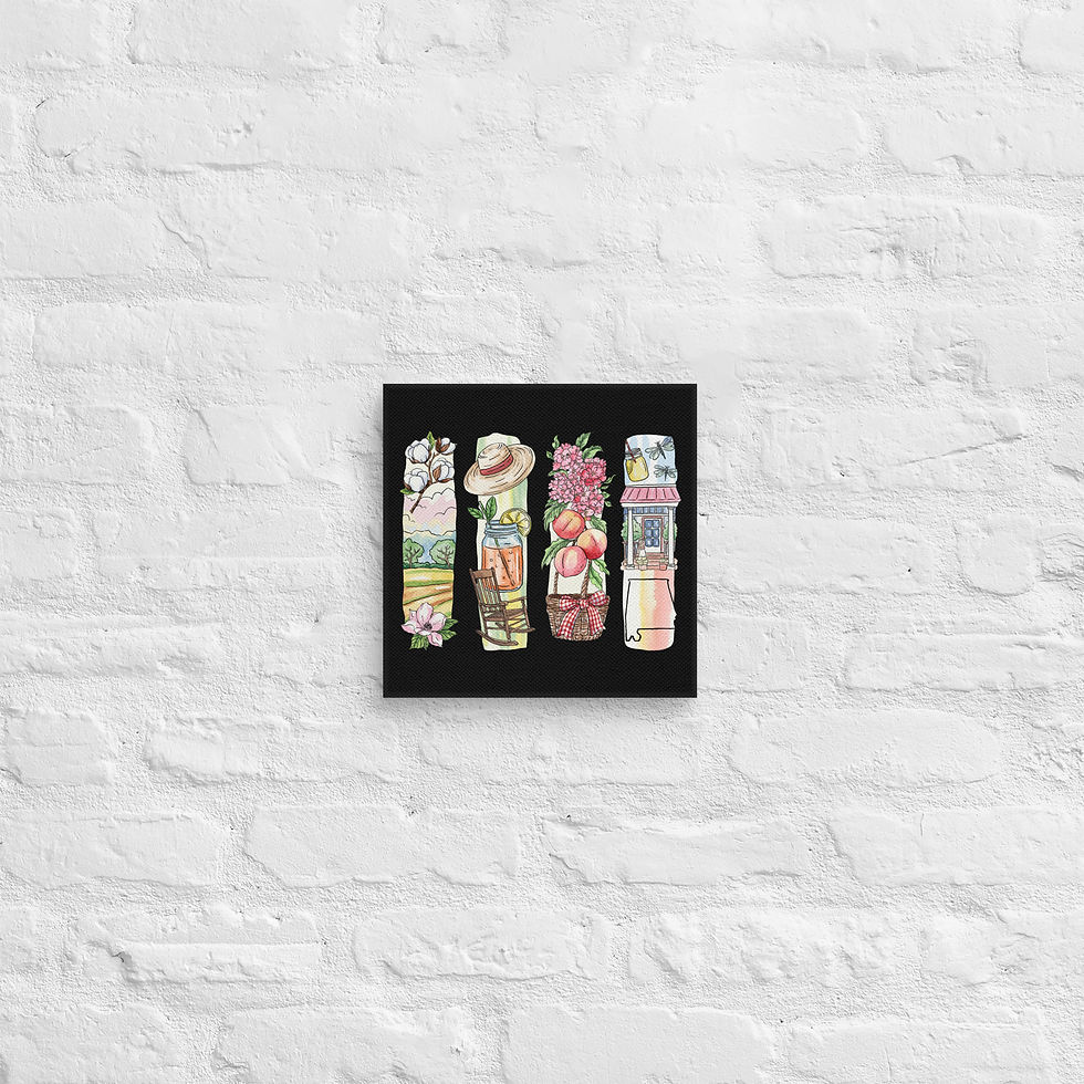 Alabama State Pride - Southern Farm Life Brushstroke Canvas